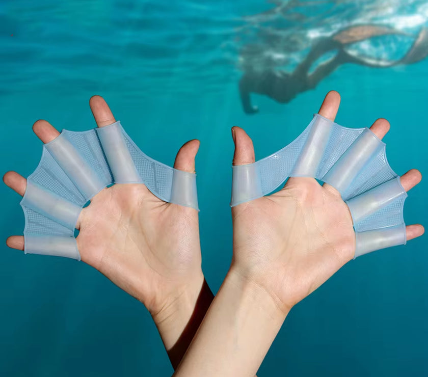 Silicone Swimming Fins Flipper Men Women Child Swim Pool Sport Professional Training Finger Hand Webbed Gloves Paddles Equipment