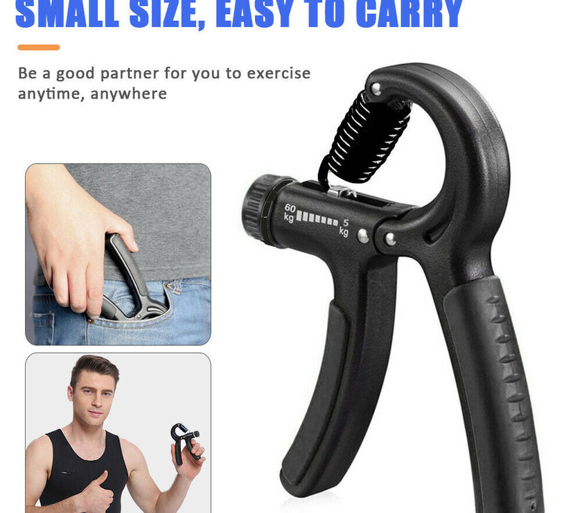 Hand Grip Adjustable Trainer Gripper Strengthener Gym Strength Exerciser Adjustable Heavy Gripper Fitness Hand Exerciser Grip Wrist Training Increase Strength Spring Finger Pinch Carpal Expander