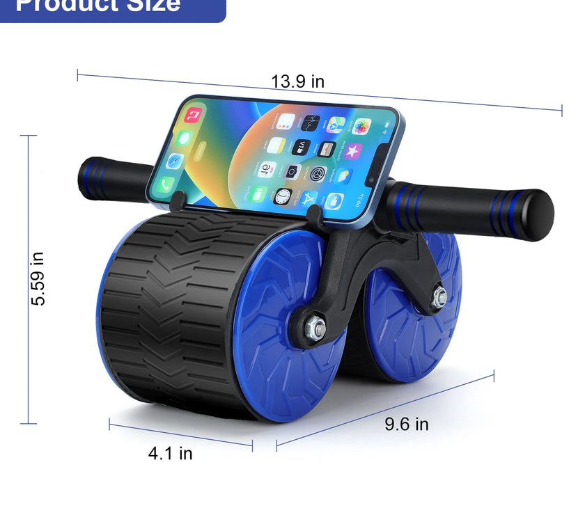 Ab Roller Wheel, Automatic Rebound Abdominal Wheel for Core Strength Training. Abdominal Wheel for Abs Workout Training Muscle Strength at Home Gym - Beginner to Advanced Fitness Equipment