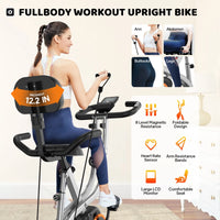 4In1 Folding Magnetic Exercise Bike Indoor Cycling X Bikes Upright Stationary Bicycle 320Lb