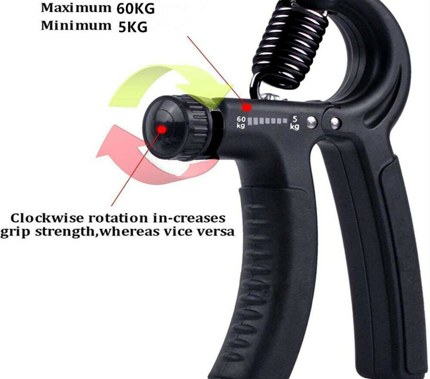 Hand Grip Adjustable Trainer Gripper Strengthener Gym Strength Exerciser Adjustable Heavy Gripper Fitness Hand Exerciser Grip Wrist Training Increase Strength Spring Finger Pinch Carpal Expander