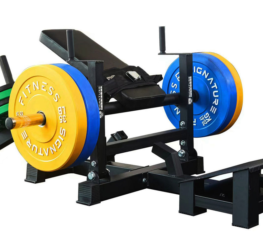 Glute Bridge Plate-Loaded Hip Thrust Machine, Black, Steel Frame, 176.37 Lb