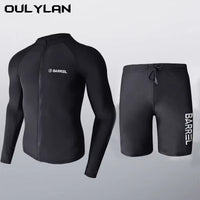 Oulylan Protection Men Swimsuit Diving Suit Long Sleeve Quick Drying Wetsuit Summer Sun Spearfishing Swim Surfing Training Suits