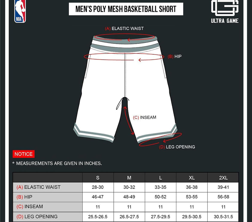 Men'S NBA Official Active Knit Basketball Training Shorts Unisex