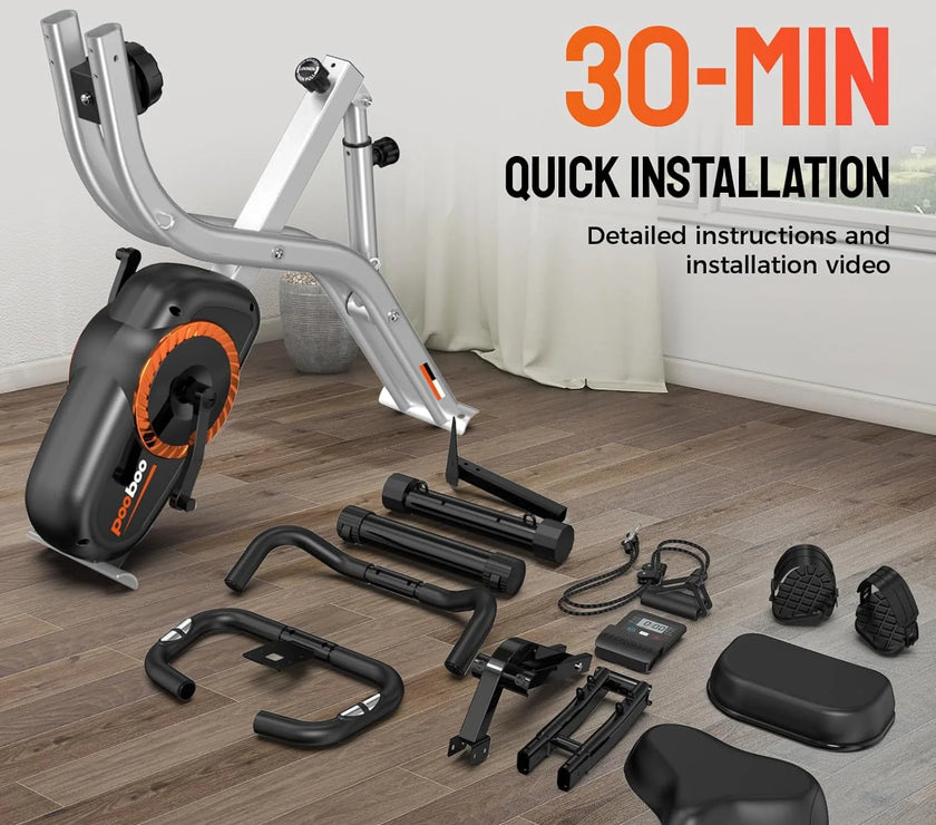 4In1 Folding Magnetic Exercise Bike Indoor Cycling X Bikes Upright Stationary Bicycle 320Lb