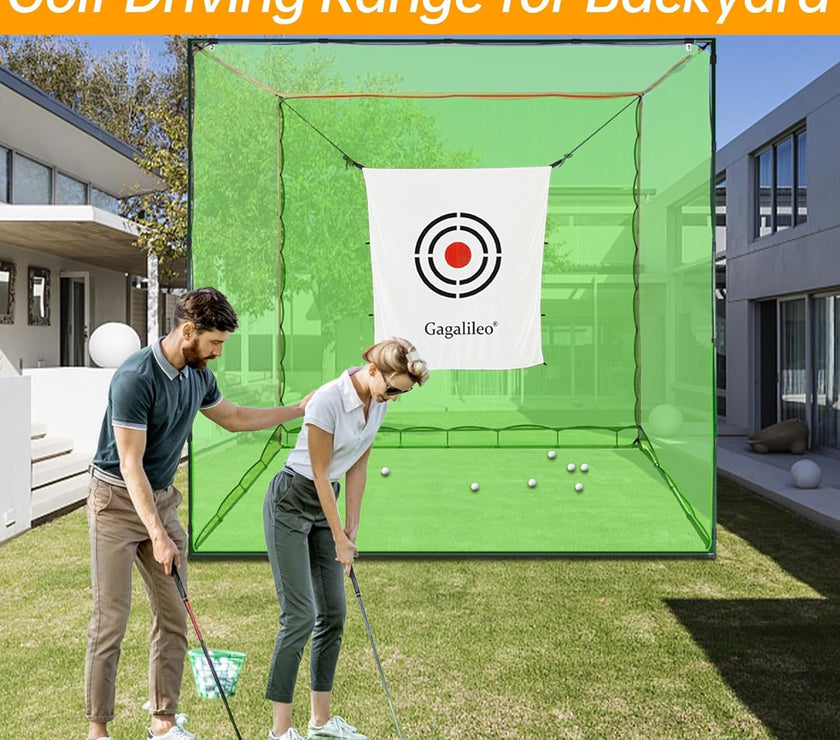 Golf Practice Hitting Nets for Backyard Driving Indoor Use Heavy Duty Practice Golf Driving Nets for Backyard Premium Portable Golf Impact Nets Cages with Frame