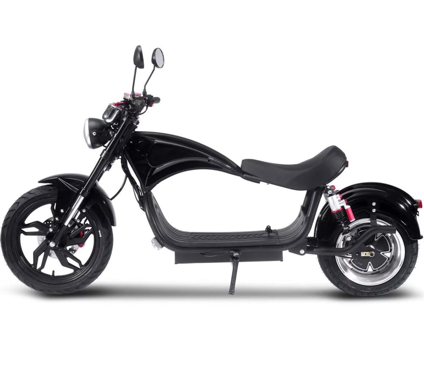 Raven 60V 30Ah 2500W Lithium Electric Cafe Motorcycle Black