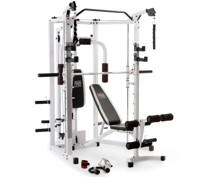 Combo All in One Full Body Home Gym Workout Equipment, White