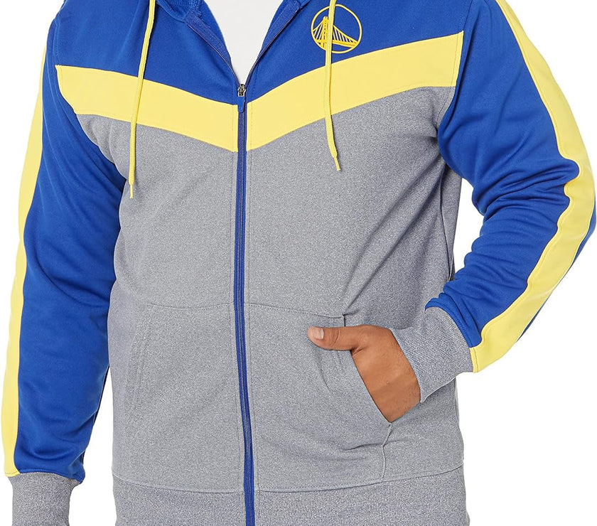 NBA Men'S Contrast Back Cut Full Zip Hoodie Sweatshirt