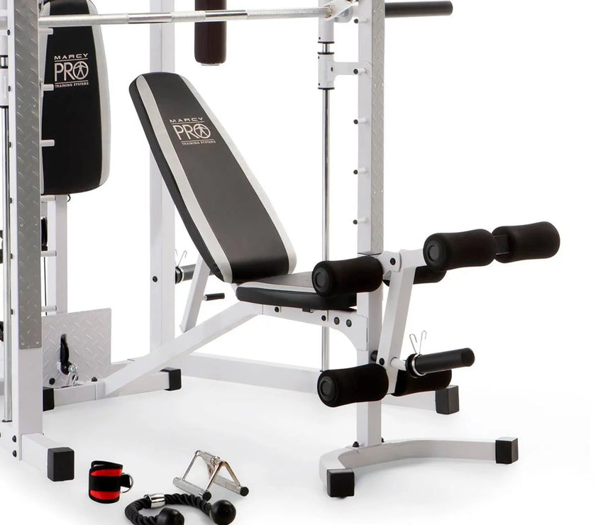 Combo All in One Full Body Home Gym Workout Equipment, White