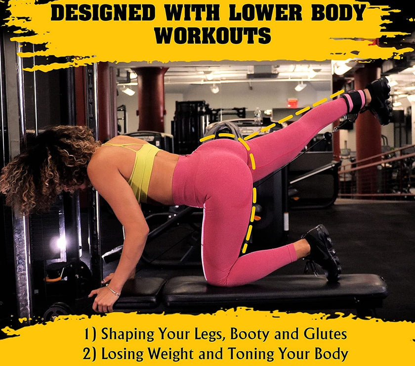 Workout Ankle Straps for Cable Machine Women, Ankle Cuff Cable Attachment, Ankle Clips for Cable Machine, Glute Kick Back Ankle Straps, Glute Workout, Lower Body Exercises