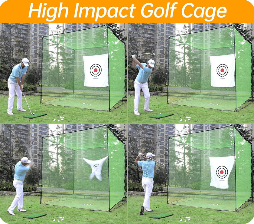 Golf Practice Hitting Nets for Backyard Driving Indoor Use Heavy Duty Practice Golf Driving Nets for Backyard Premium Portable Golf Impact Nets Cages with Frame