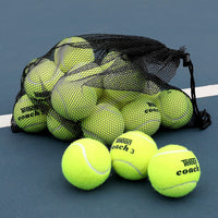 Pressure Training Tennis Balls-12 or 18 Count-Mesh Carry Bag，4 Colors Available，Pressureless Training Exercise Tennis Balls for Beginners.