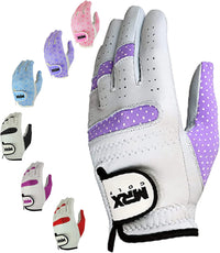 MRX Women Golf Glove Left Handed Golf Gloves Sweat Resistant Soft Cabretta Leather Regular Fit Women Golfer Glove