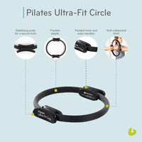 Ultra-Fit Circle Pilates Ring, Body Ring, Great Exercisers for Legs, Fitness Circle, Thigh Exercise, Pilates Circle, Pilate Ring Fitness Equipment for Home or Studio