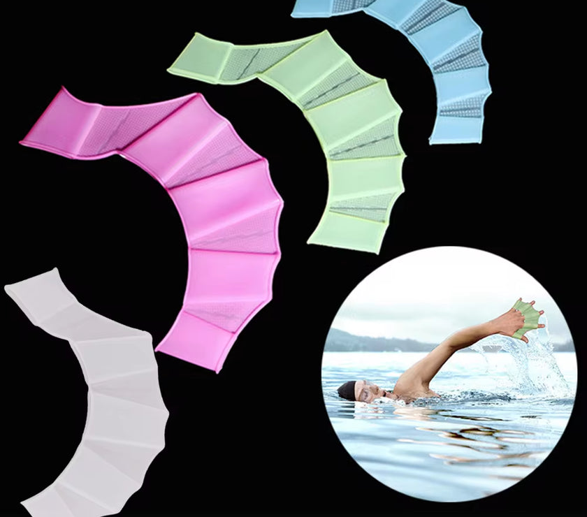 Silicone Swimming Fins Flipper Men Women Child Swim Pool Sport Professional Training Finger Hand Webbed Gloves Paddles Equipment